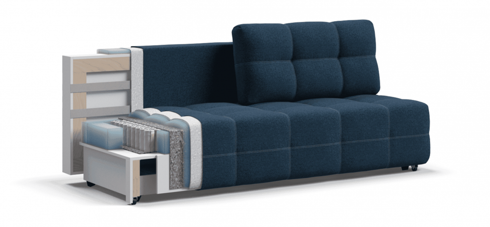 Диван Денди Мини Рогожка Мальмо синий