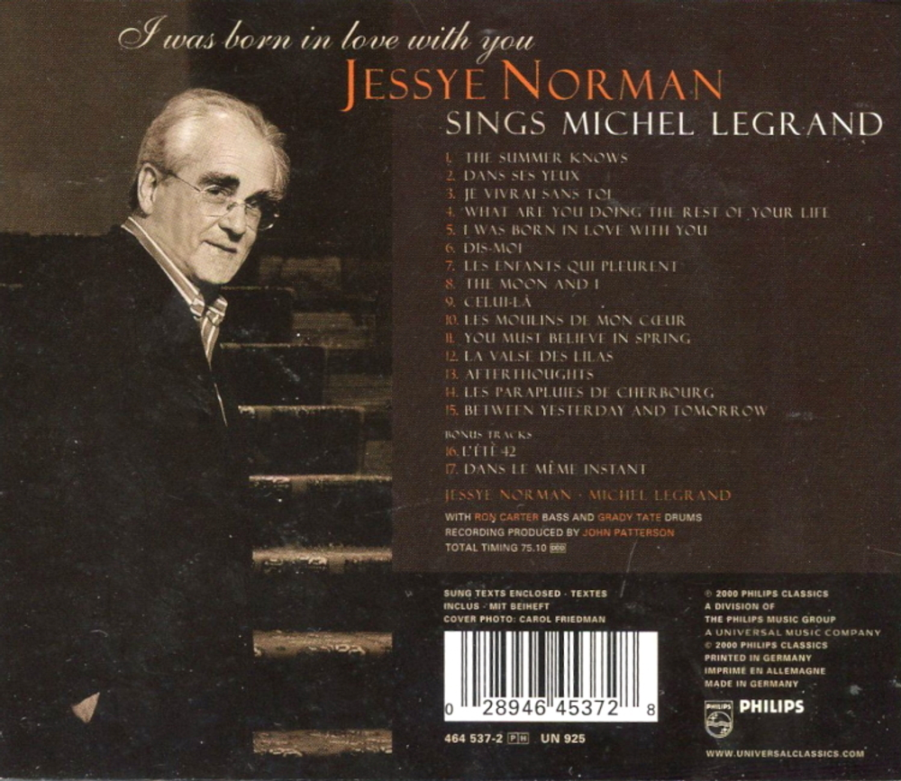 Jessye Norman / I Was Born In Love With You - Jessye Norman Sings Michel Legrand (CD)