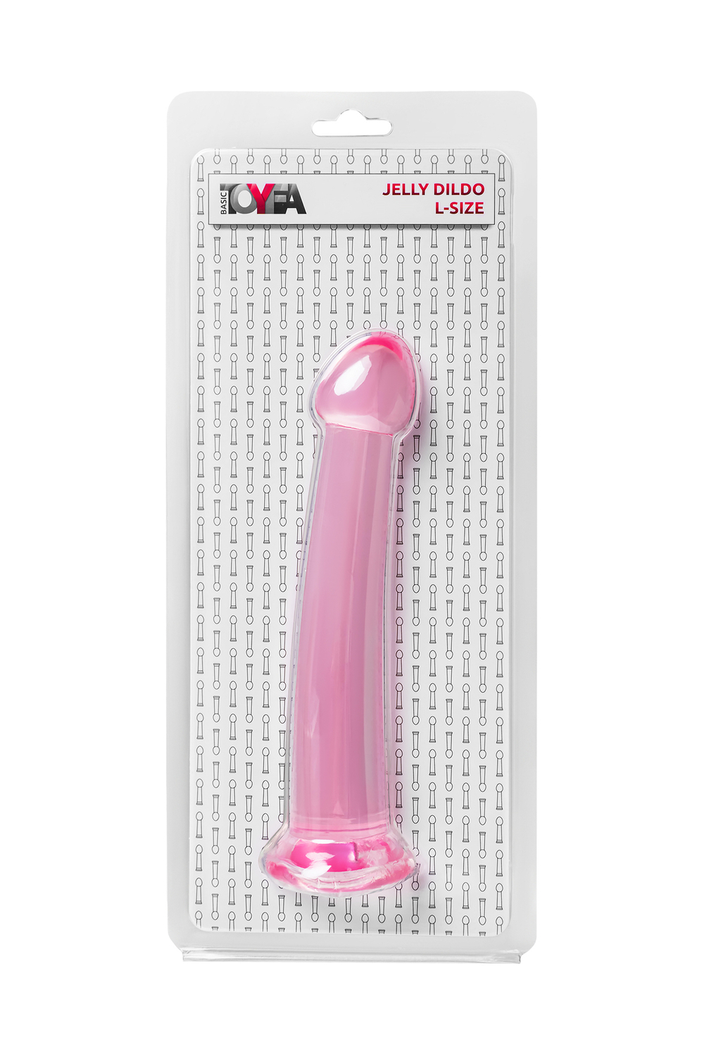 Нереалистичный фаллоимитатор Jelly Dildo L Toyfa Basic, TPE, розовый, 20 см