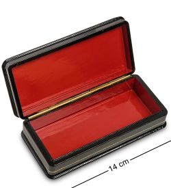 ШК-19/ 2-B Шкатулка в технике декупаж «Тройка» (14х6,5х4)