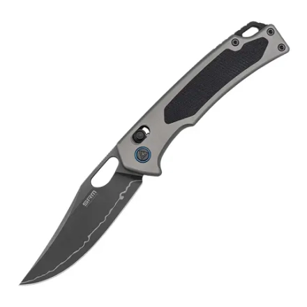 Нож складной SRM 9203-AK2 Retriever Black (140Cr Laminated, Grey Aluminum/Black G10)