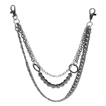 Цепь Hot! тройная черная мотоцепь (043)