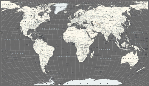 Географические карты №2 Фотообои и Фрески ручной работы