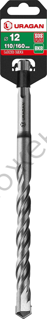 URAGAN 12х160 мм, SDS-plus бур (29311-160-12)