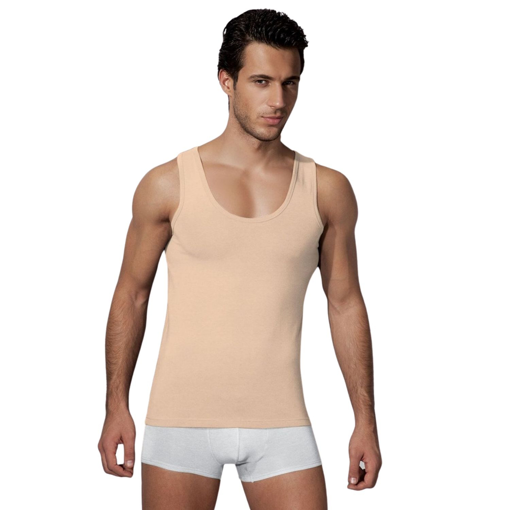 Классическая мужская майка с круглым вырезом Doreanse Weekend (Размер: S) (Цвет: бежевый)