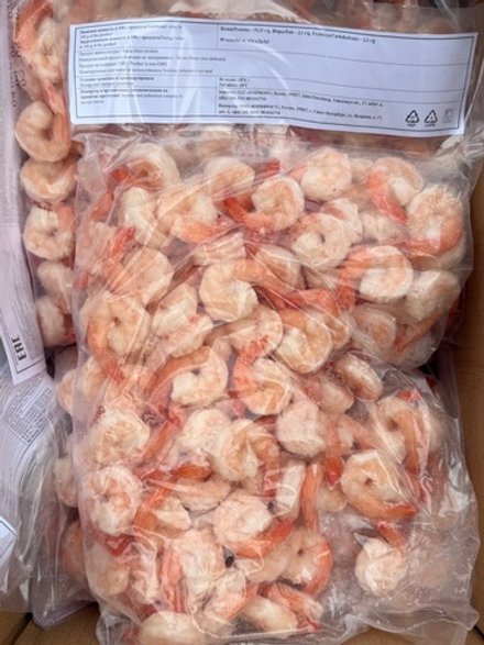 Креветка Ваннамей 41/50 в/м б/г очищенная на хвосте 1кг