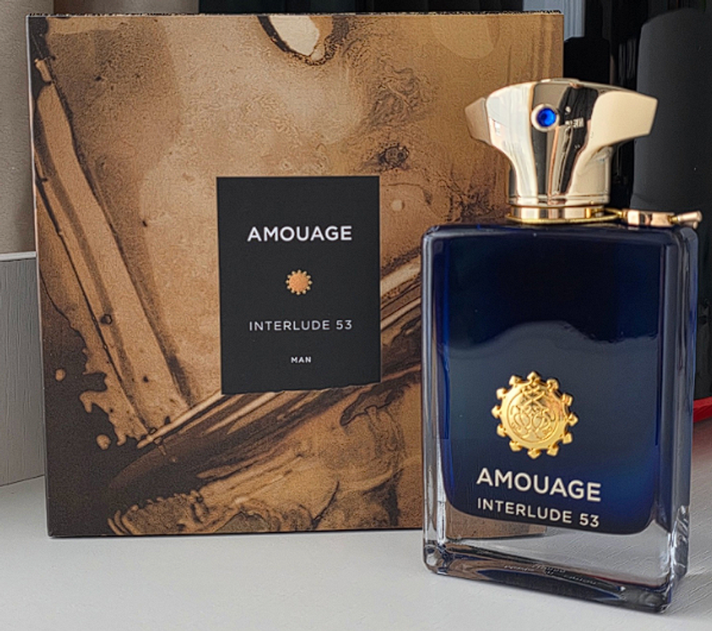 Amouage Interlude 53 Man 100ml (Коробка парфюма без слюды, парфюм новый, распаковка для фото)