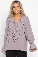 Блуза шифоновая Вэнси (бежевая) Б15024-8М LT Collection