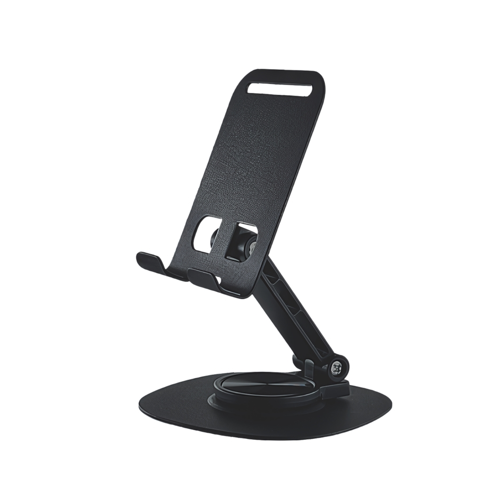 Держатель настольный WALKER WST-55 для смартфона, поворотный, с регулировкой угла наклона, черный