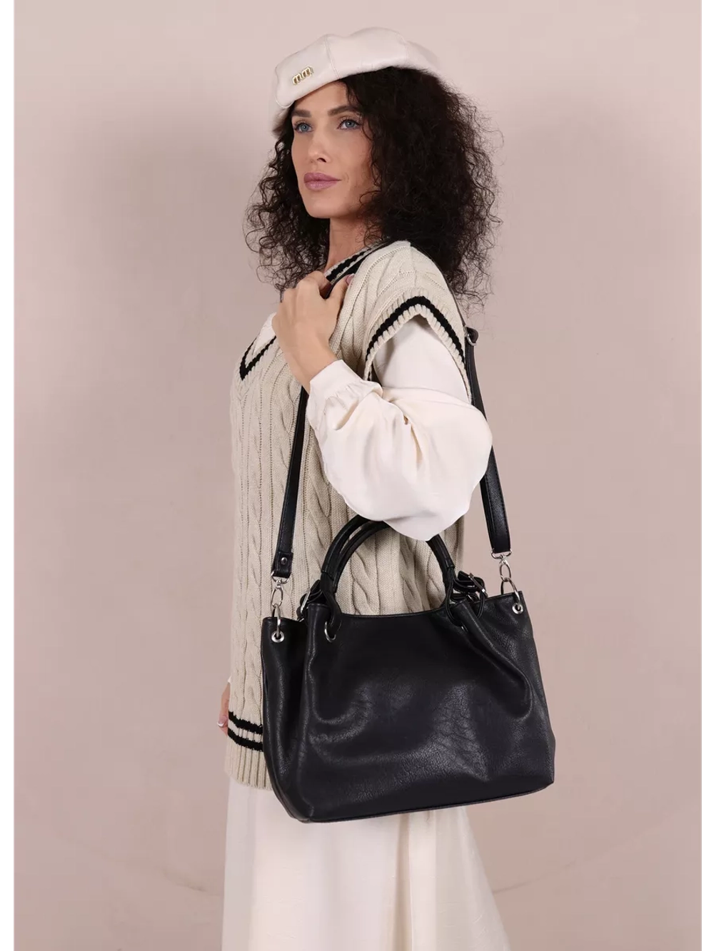 Сумка через плечо средняя тоут классическая