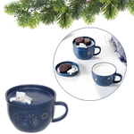 Кружка керамическая 470мл «Новогодний феерверк» с крышкой