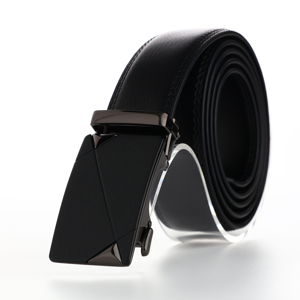 Ремень мужской, ширина 3.5 см, пряжка автомат, чёрный