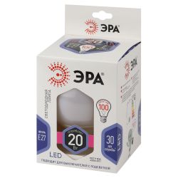 Лампа светодиодная ЭРА STD LED G120-20W-6000K-E27 20Вт шар холодный дневной свет Е27 | Лампы cветодиодные Шар (G/P)