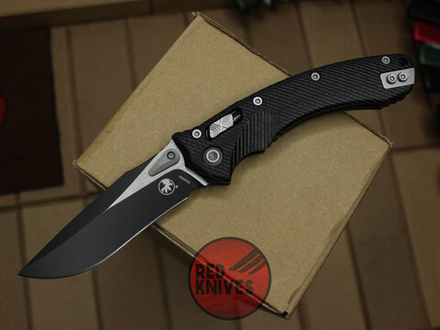 Нож Microtech Amphibian G10 Black - черная рукоять G10, клинок черный