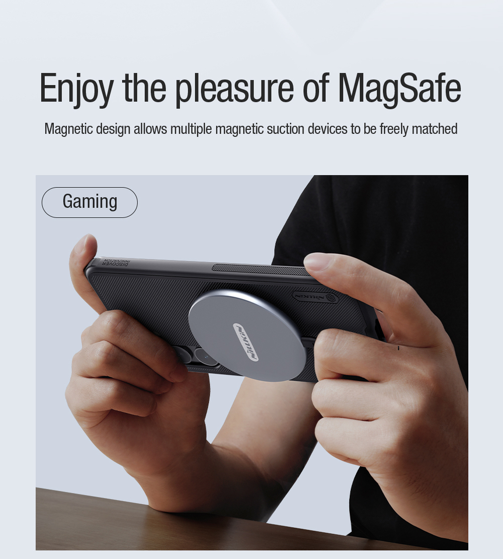 Чехол от Nillkin c поддержкой зарядки MagSafe для Samsung Galaxy S24+ Плюс, серия Super Frosted Shield Pro Magnetic