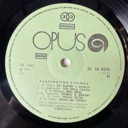 Винтажная виниловая пластинка LP The String Orchestra Of Vieroslav Matusik Fascinating Strings (Чехословакия 1976)