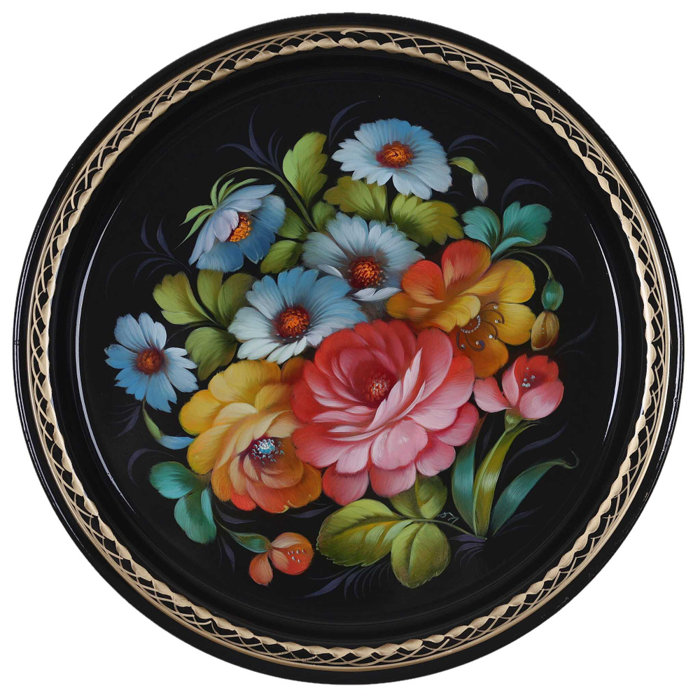 Zhostovo metal tray A5D070425269