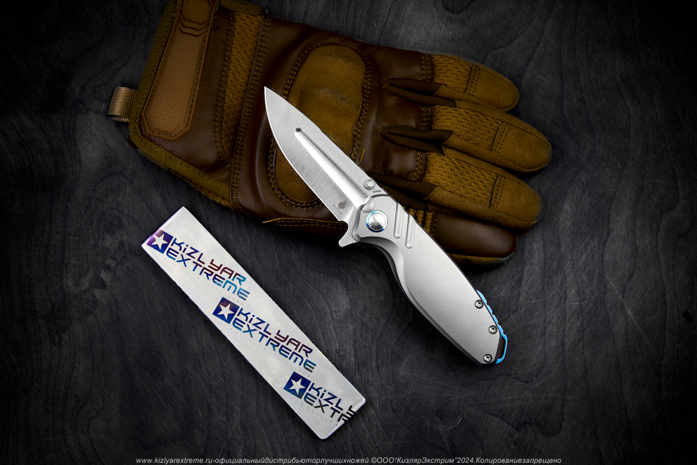 Складной нож Kizer Ti'an сталь CPM S35VN StoneWash рукоять Титан