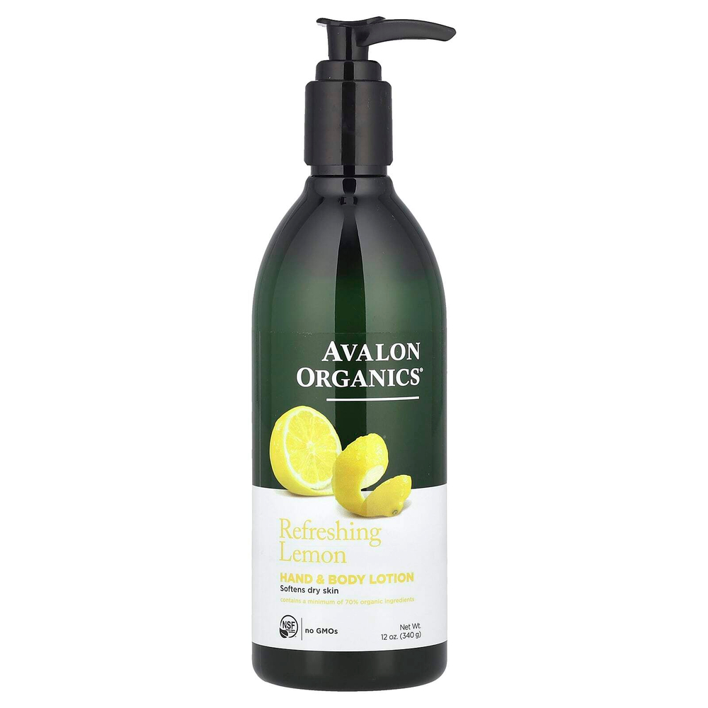 Avalon Organics, Лосьон для рук и тела, освежающий лимон, 340 г (12 унций)