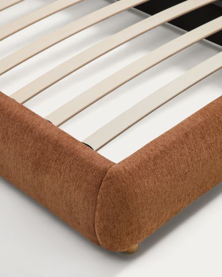 Кровать Elero из мягкого медного шенилла для матраса 90 x 200 см