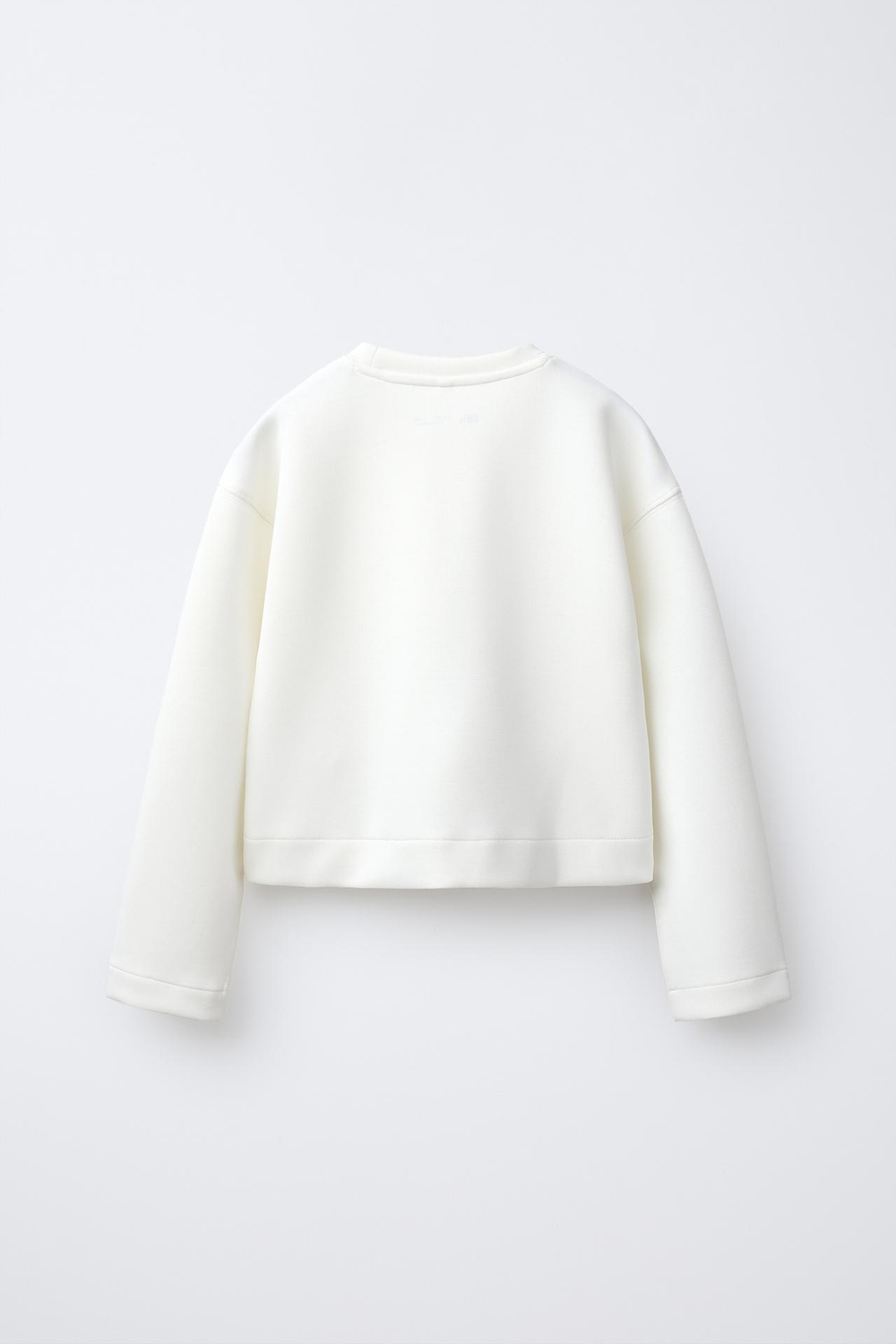 ZARA ХУДИ В СПОРТИВНОМ СТИЛЕ С НАДПИСЬЮ, ЭКРЮ