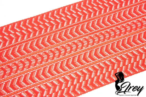 274 Кружево эластичное 19 см, Италия, красный