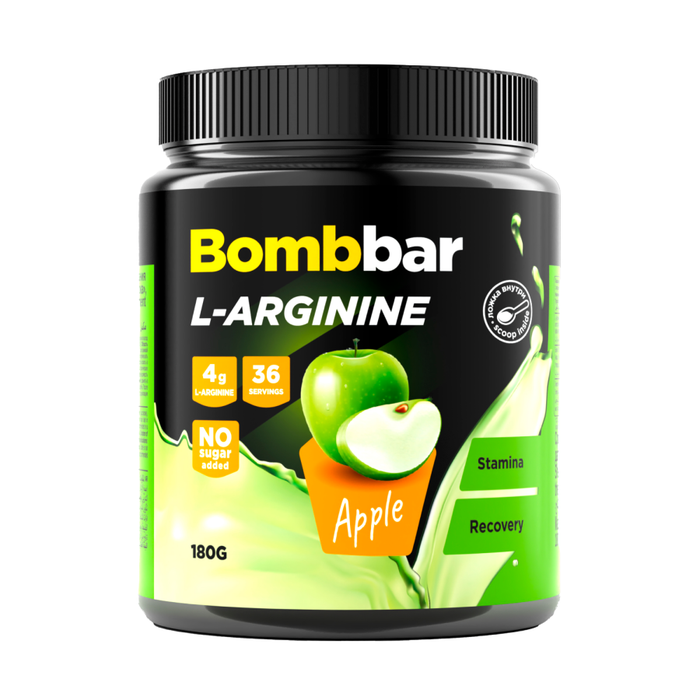 L-Аргинин &quot;Яблоко&quot;, L-Arginine Apple, Bombbar, 180 г