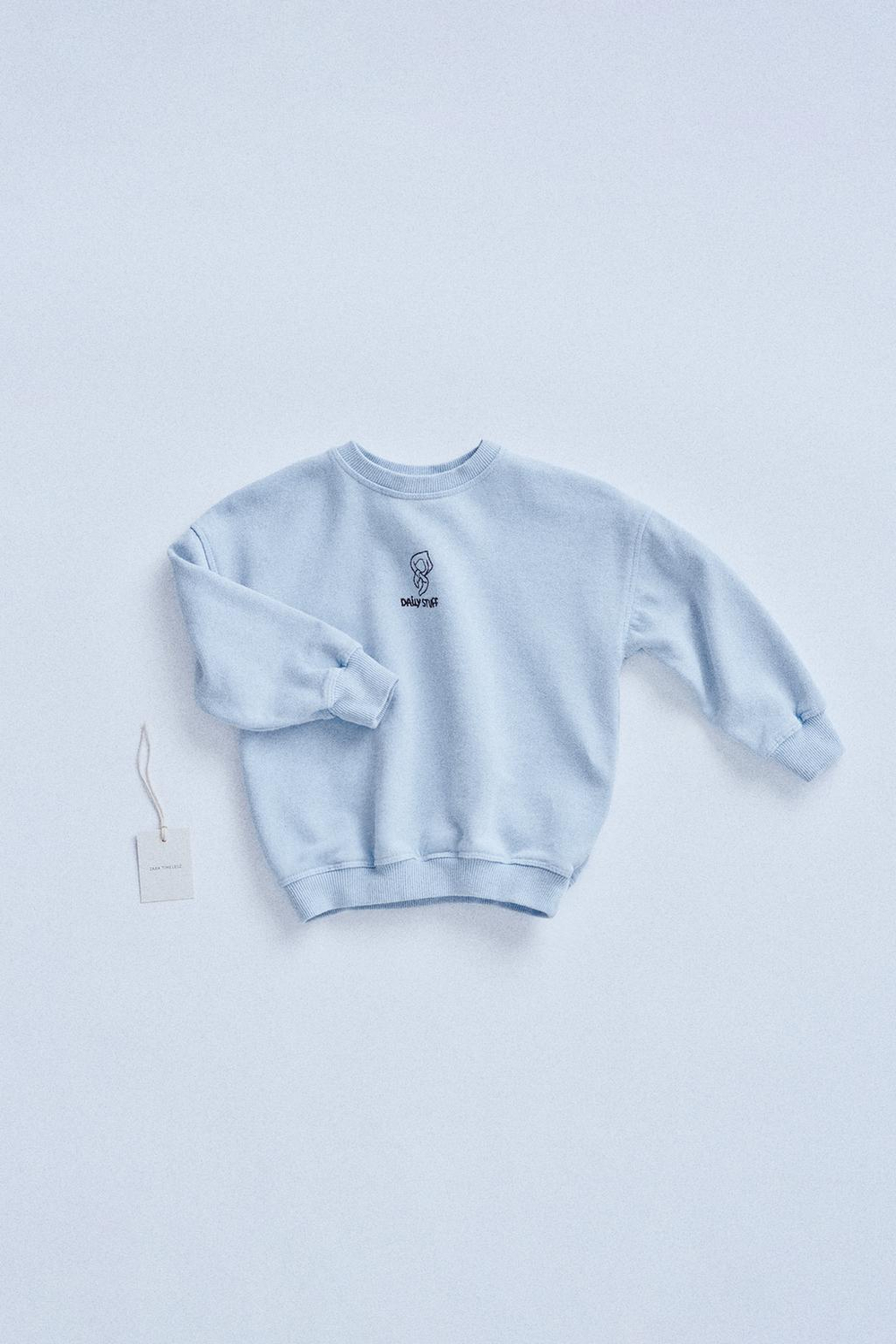 ZARA TIMELESZ - ТОЛСТОВКА С ВЫШИВКОЙ, СИНИЙ