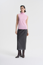 Юбка миди из экокожи