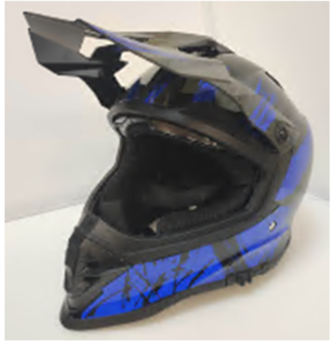 Шлем кроссовый взрослый MOTAX глянцево-черный-синий (G5)