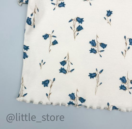 Футболка хлопковая "Цветочная фантазия" колокольчики