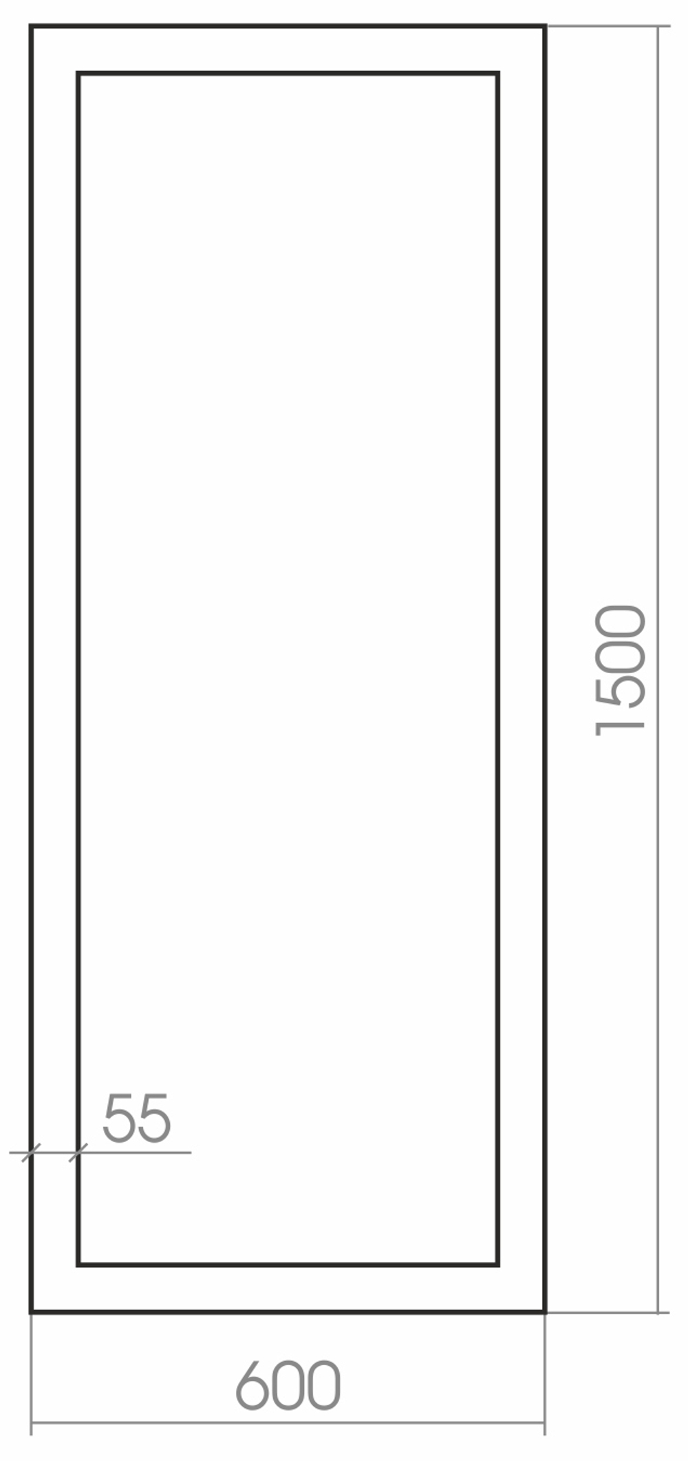 Зеркало Azario Монреаль 60 см ФР-00001409 венге