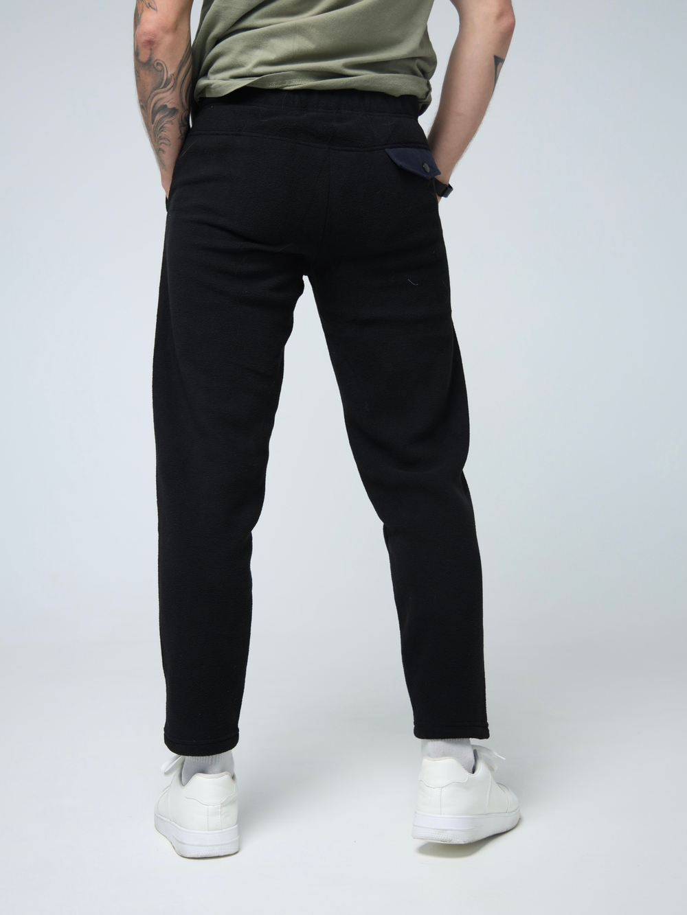 Брюки флисовые город горький черные черный штаны