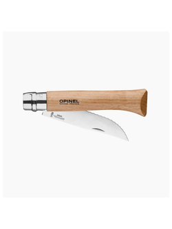 Нож Opinel №12, нержавеющая сталь, рукоять из бука, серрейторная заточка, 002441