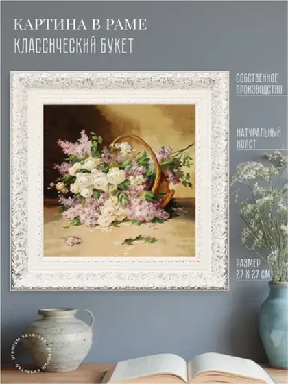 Картина на стену интерьерная на холсте 27*27 см