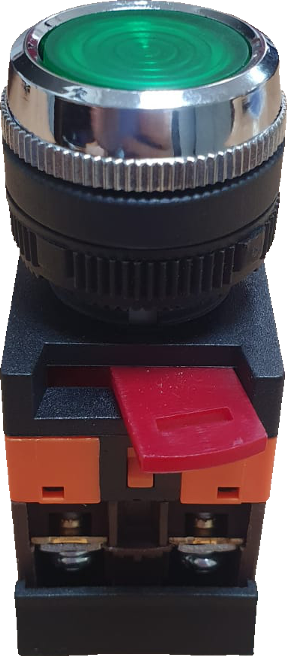 Кнопка IEK ABLFS-22 зеленый d22мм неон/230В 1з+1р TDM Electric