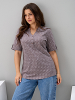 Блузка БЛ-122/ришелье-кофе