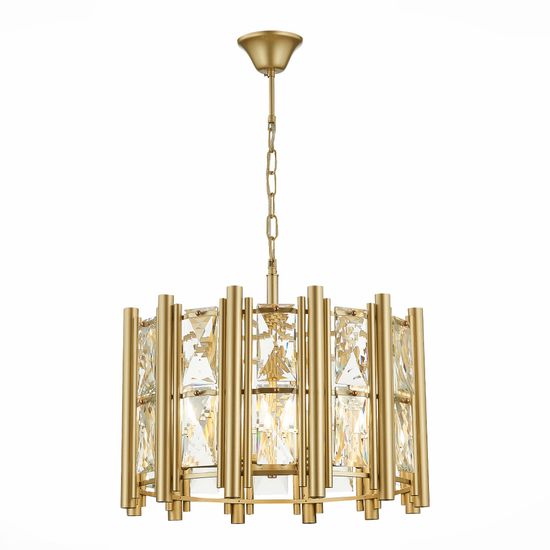 SL1623.203.06 Люстра подвесная ST-Luce шампань/шампань, прозрачный E14 6*40W CORSIA