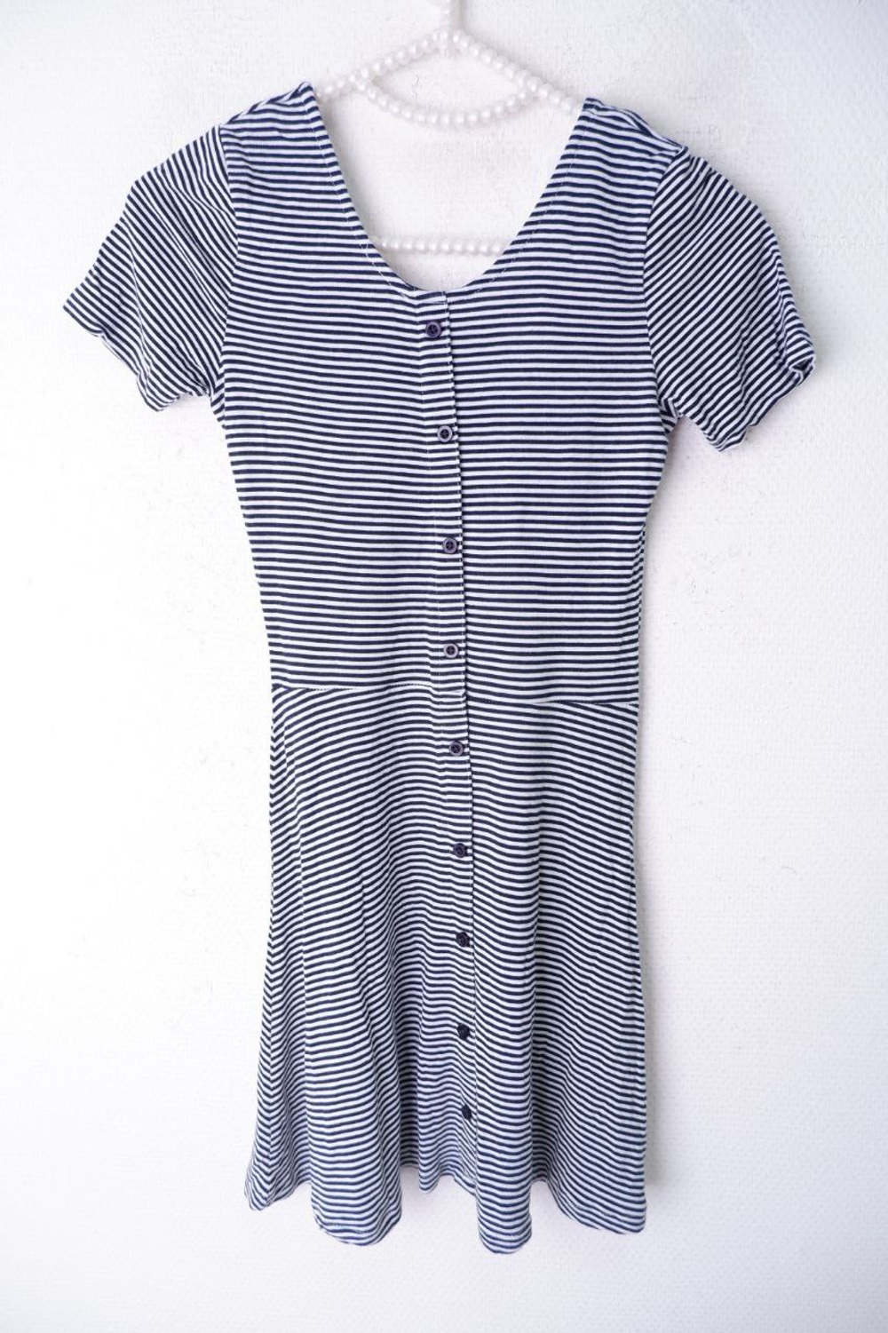 Платье полосатое из вискозы на 14 лет