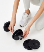 Диск обрезиненный BB-202 d=26 мм, стальная втулка, черный, 2,5 кг