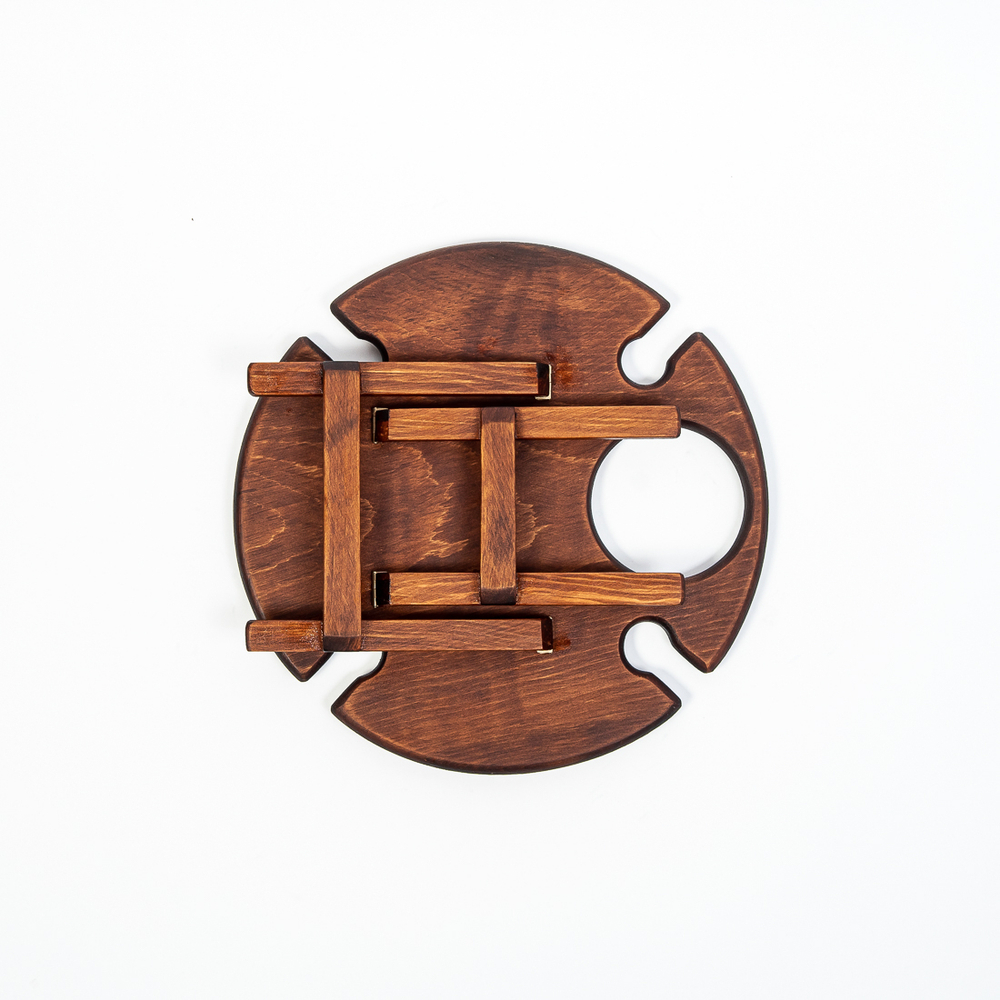 Винный столик со складывающимися ножками из Сибирского Кедра VN3