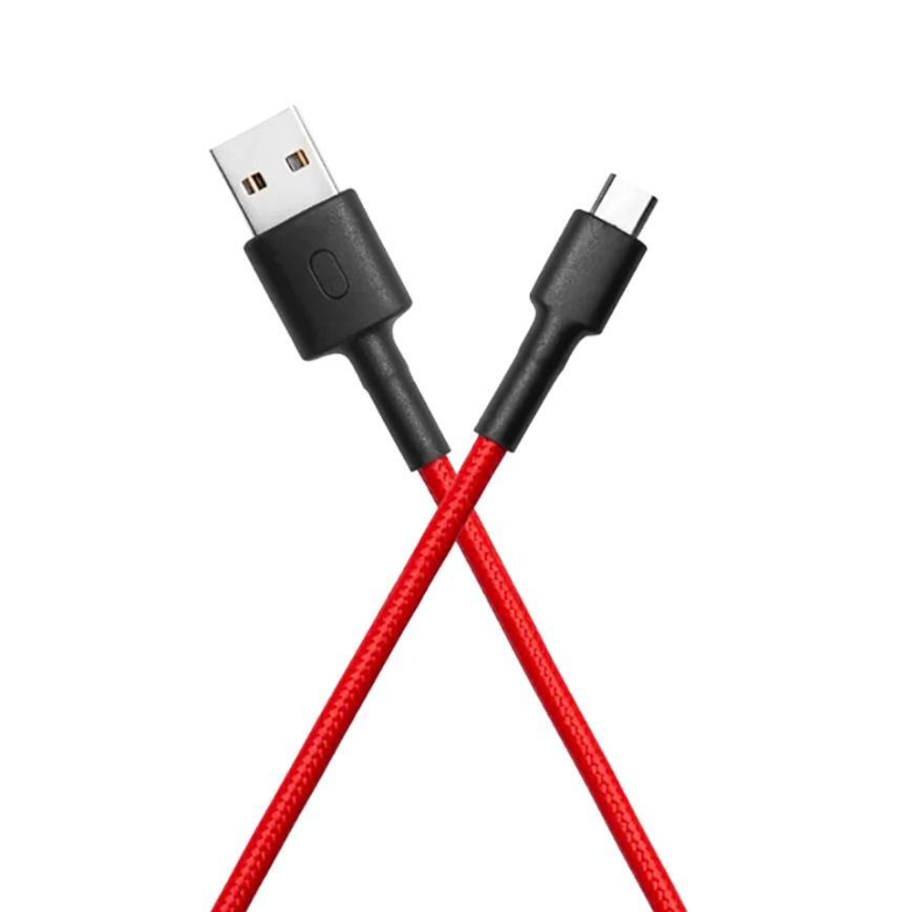 Кабель с оплёткой Xiaomi Mi USB-C — USB-A (1 м) (версия Global), Красный