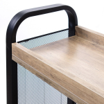 Полка универс, ДСП+сталь, 3 секц, 66х26х85 см, на колесах, Vasagle, Лофт, LRC066B02