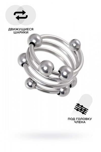 Кольцо под головку пениса Toyfa серебристое 3,5 см