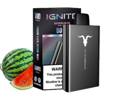 Ignite V80 Watermelon ice - арбуз-лёд 8000 затяжек 20мг (2%)