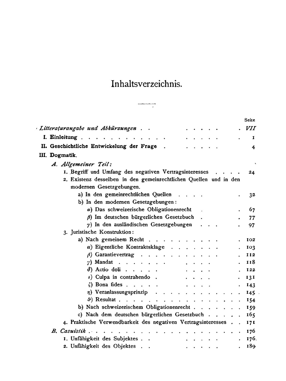 Culpa in Contrahendo. Oder Schadenersatz Bei Nichtigen Verträgen | Caspar Melliger