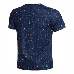 Мужское теннисное поло BIDI BADU Hawi Tech T-Shirt Men - Dark Blue, Multicoloured