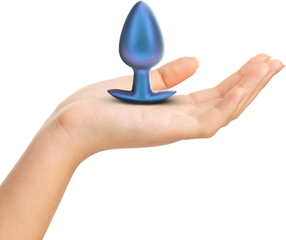Shots Media Metallic Blu L - Анальная пробка из силикона
