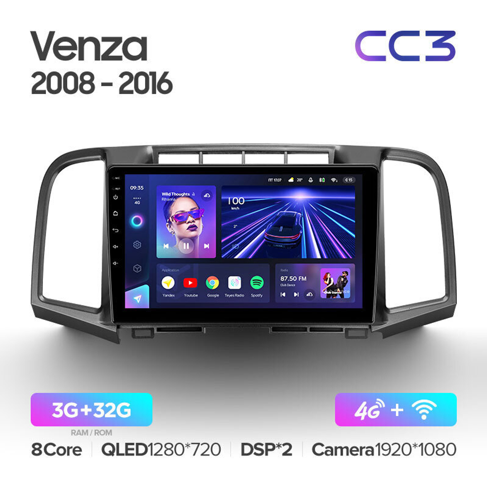 Teyes CC3 9" для Toyota Venza 2008-2016
