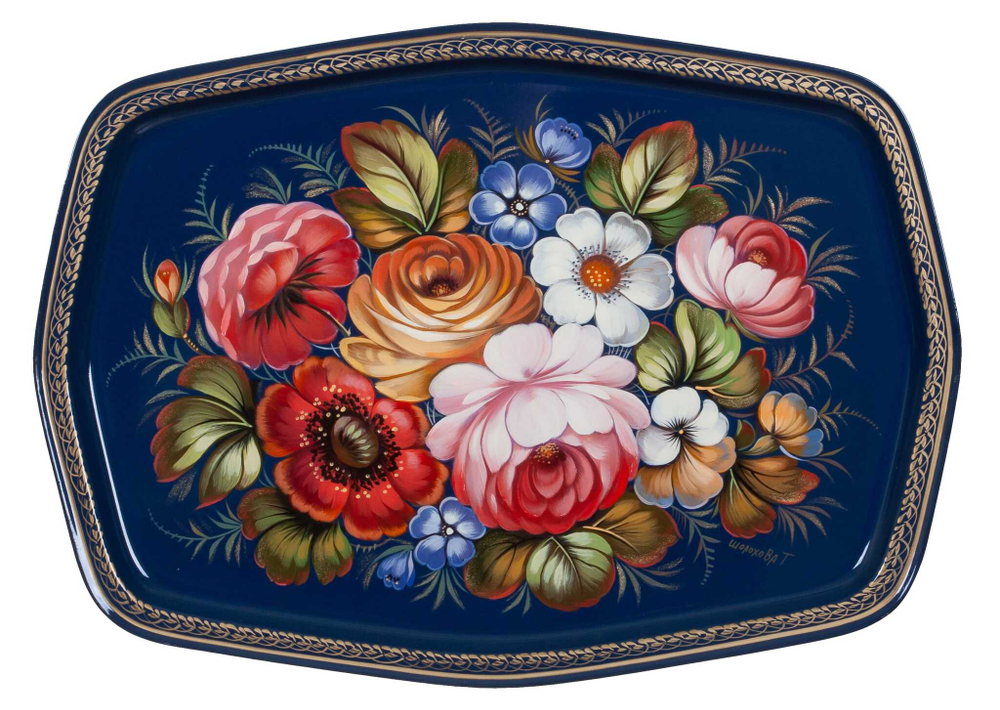 Zhostovo metal tray A18D16112023033